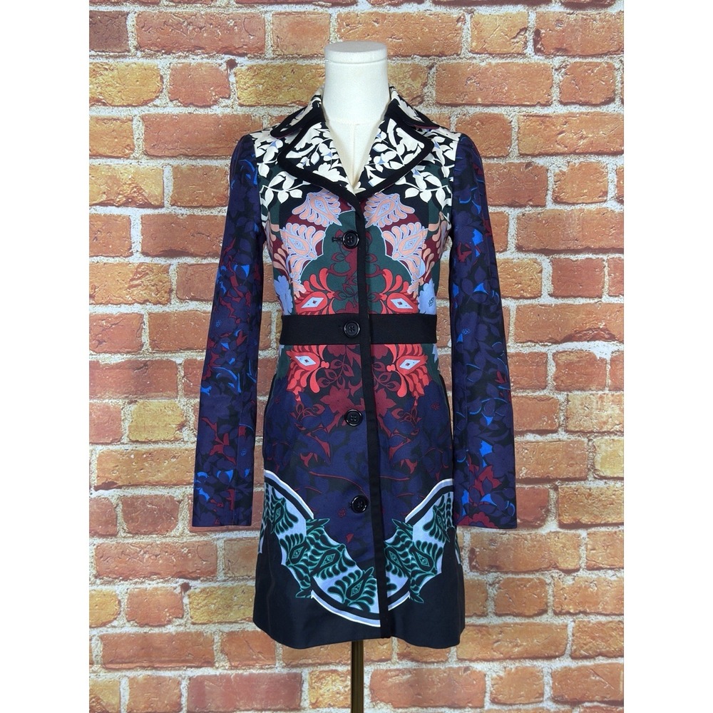 Elevenses x Anthropologie Florilege Coat Size 0 US Floral Tapestry Elegant Class